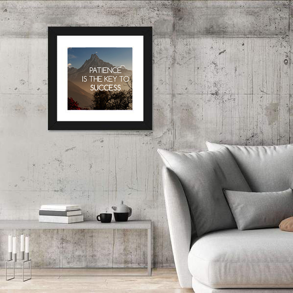 Patience Is the Key to Success Wall Art