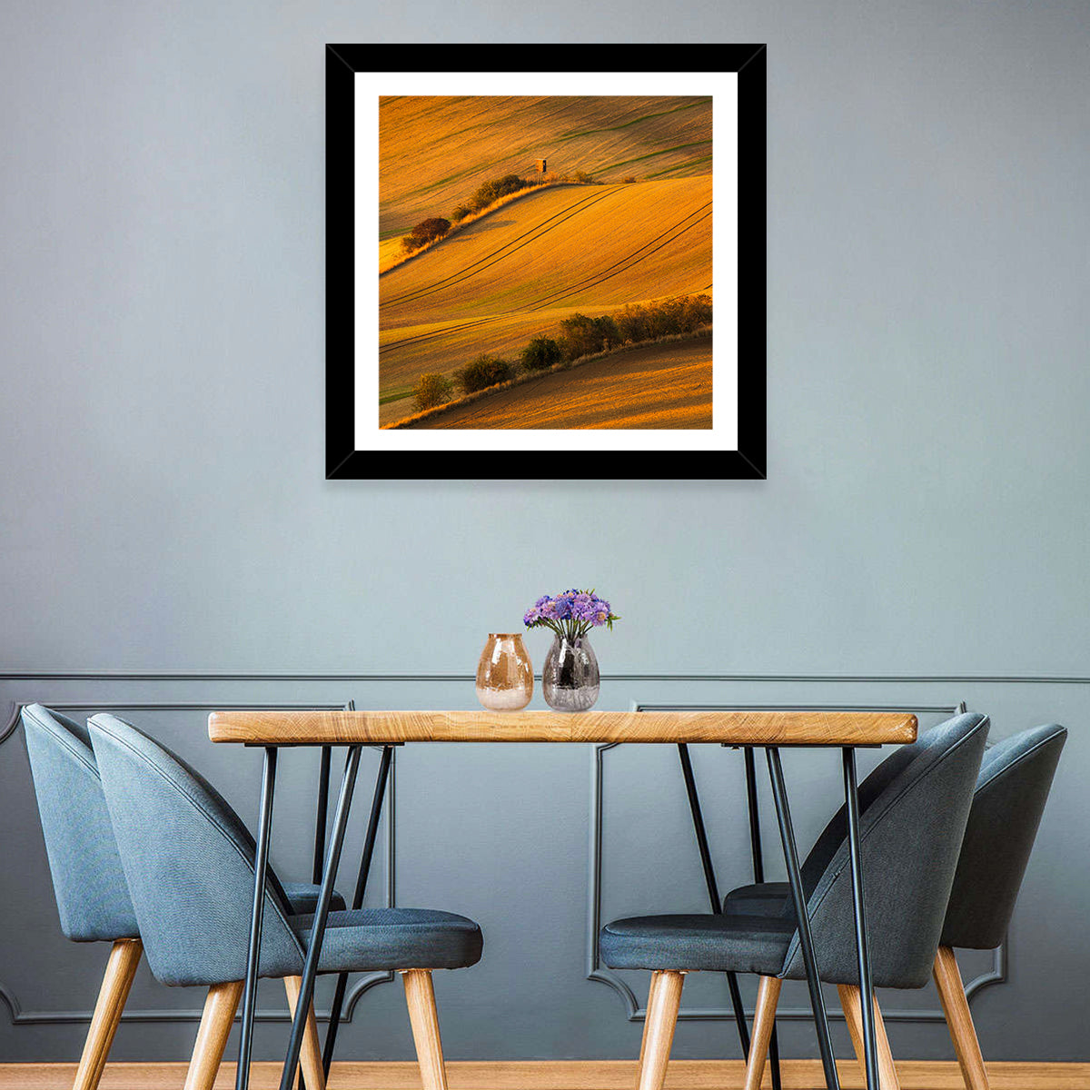 Golden Moravian Farm Tracks Wall Art