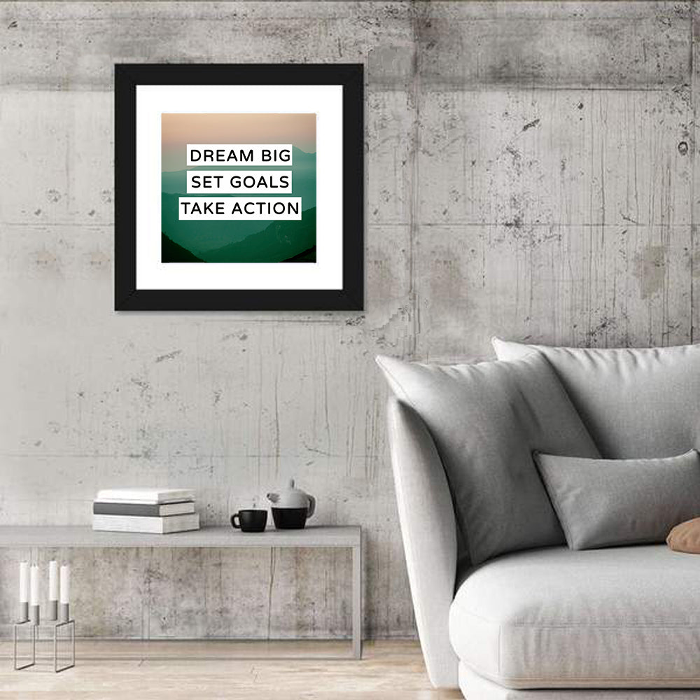 Dream Big Set Goals Wall Art