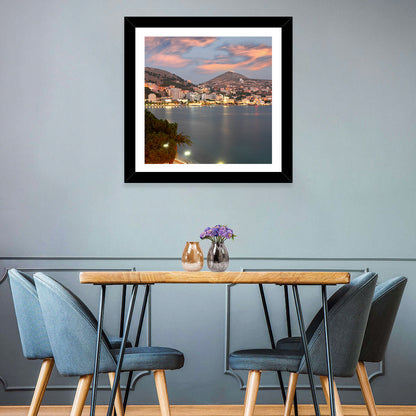 Sarandë Bay at Dusk Wall Art
