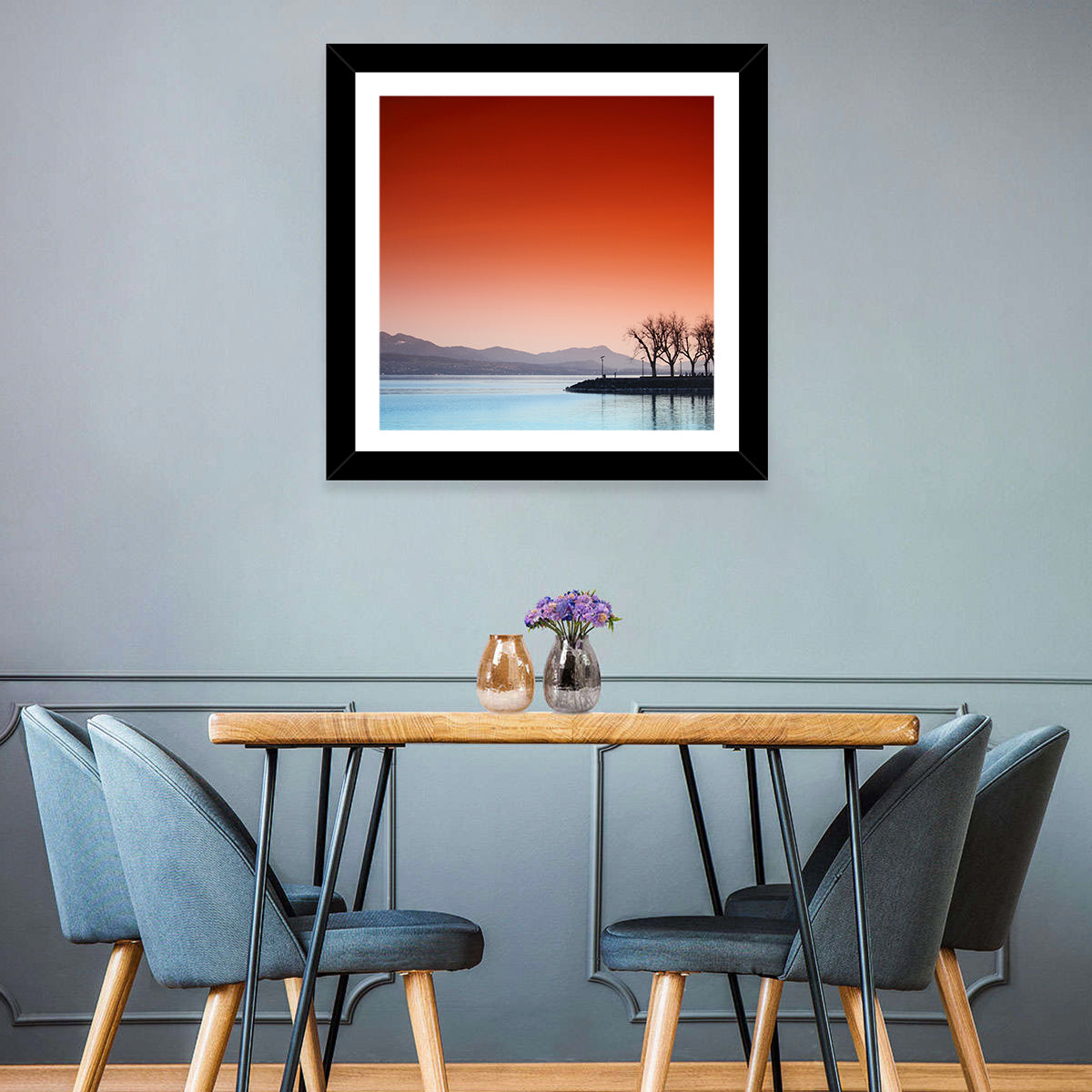 Lake Geneva Sunset Reflection Wall Art