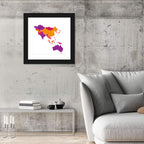Stylized Asia Pacific Map Wall Art