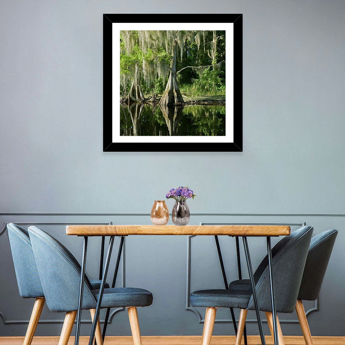 Bald Cypress and Great Blue Heron Wall Art