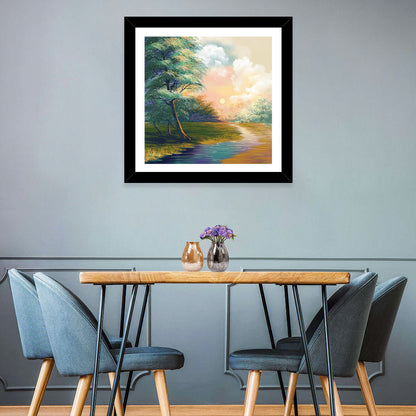 Spring Forest Sunrise Wall Art