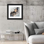 Black Fire Marble Abstract Wall Art