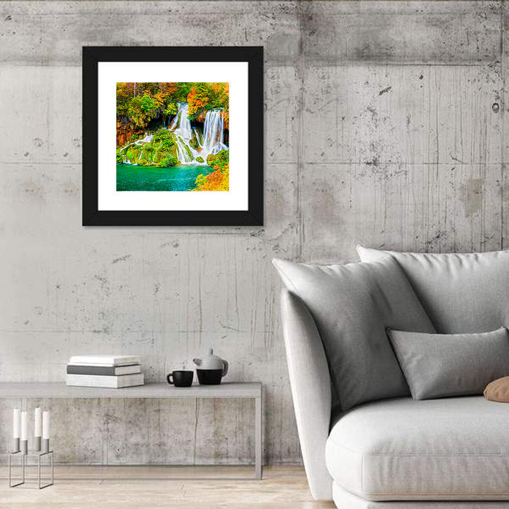 Plitvička Jezera Autumn Falls Wall Art