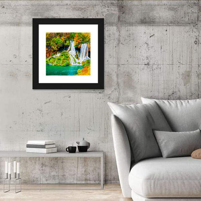 Plitvička Jezera Autumn Falls Wall Art