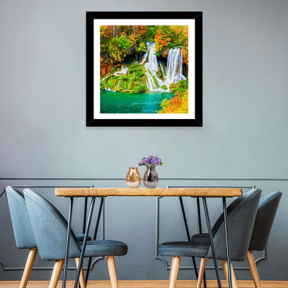 Plitvička Jezera Autumn Falls Wall Art