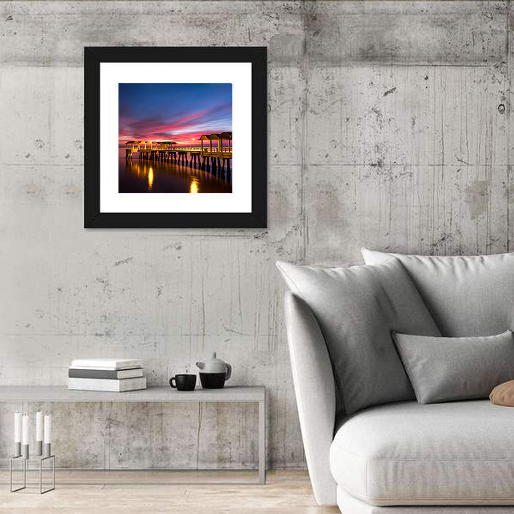 Twilight on Jekyll Island Pier Wall Art