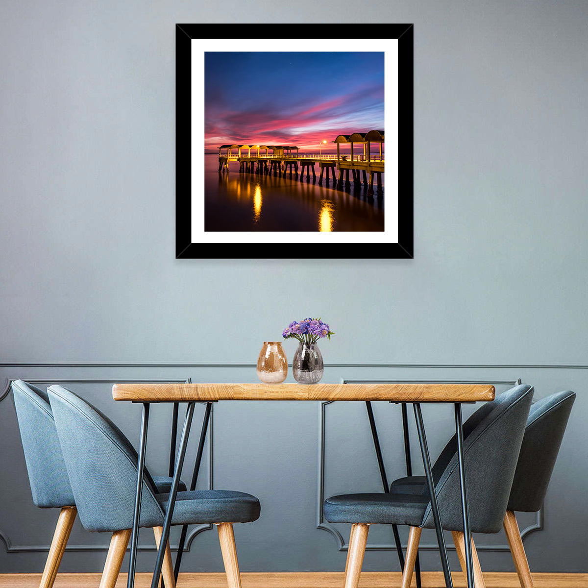 Twilight on Jekyll Island Pier Wall Art