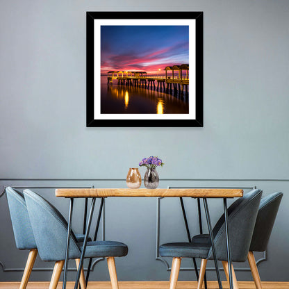 Twilight on Jekyll Island Pier Wall Art