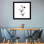 Three Birds on Branch Silhouette Wall Art