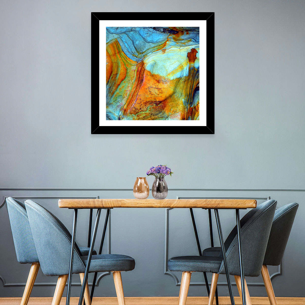 Agate-inspired Rock Pattern Wall Art