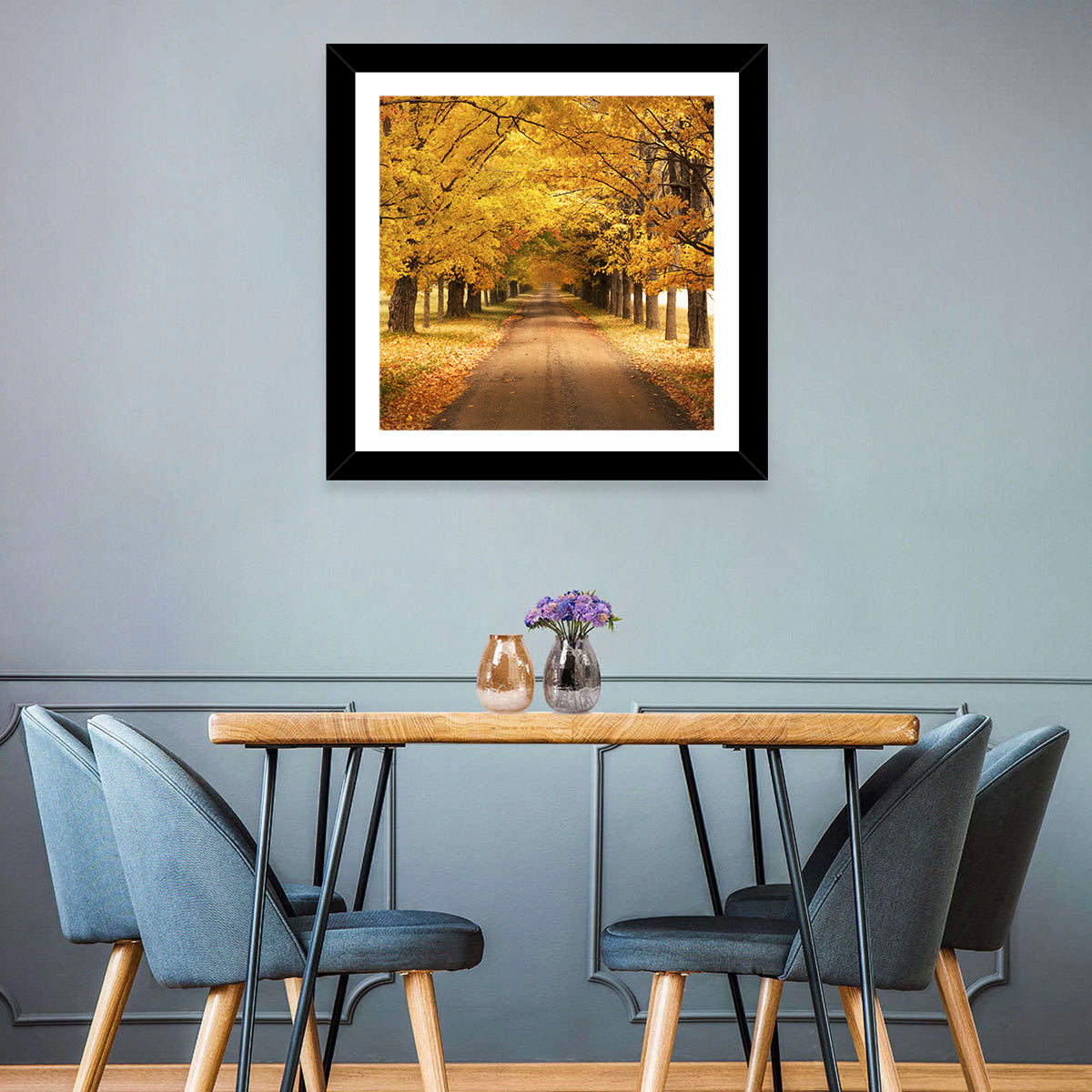Golden Autumn Road Wall Art