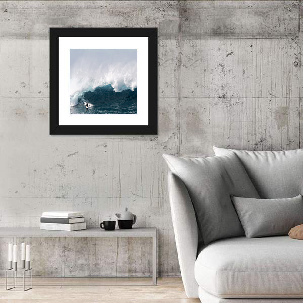 Surfer Beneath Breaking Wave Wall Art