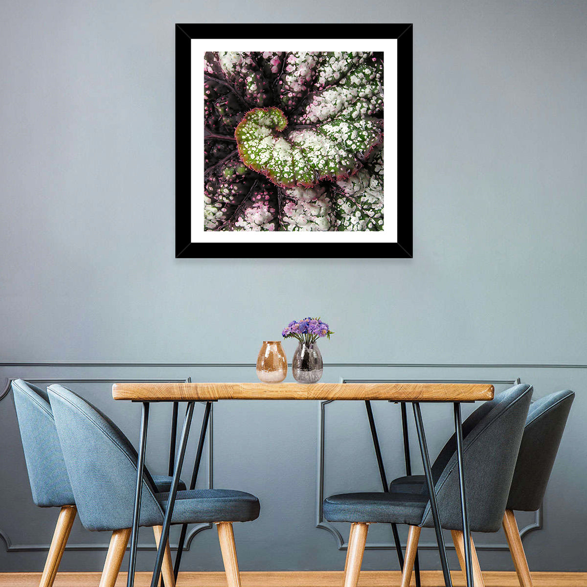 Begonia Leaf Spiral Geometry Wall Art