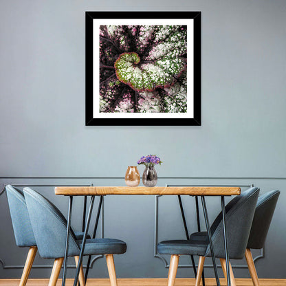 Begonia Leaf Spiral Geometry Wall Art