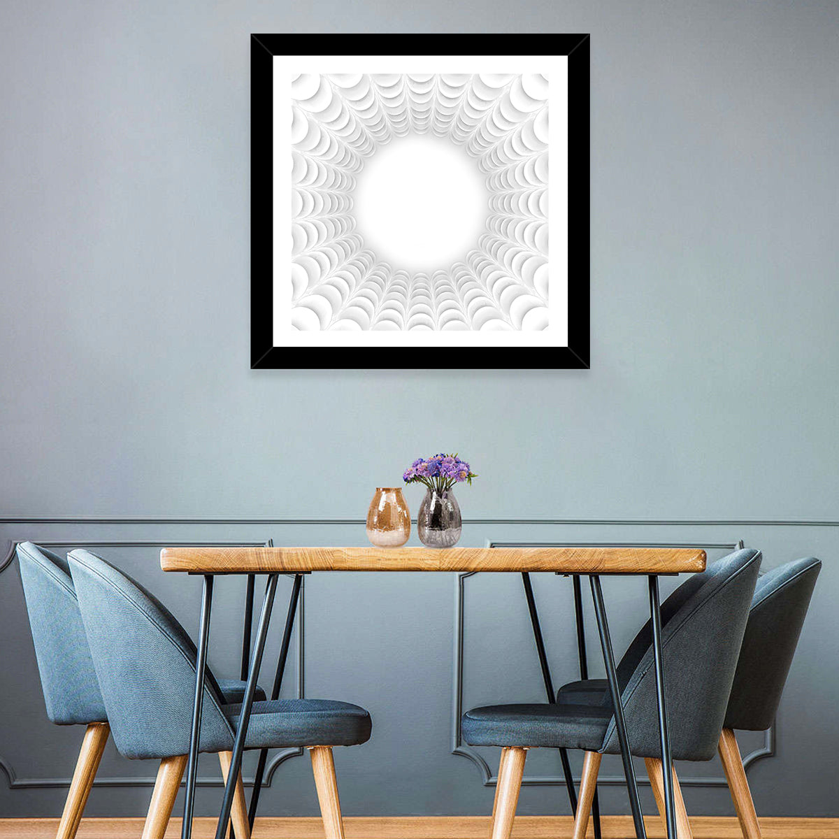 White Bubble Sphere Tunnel Wall Art