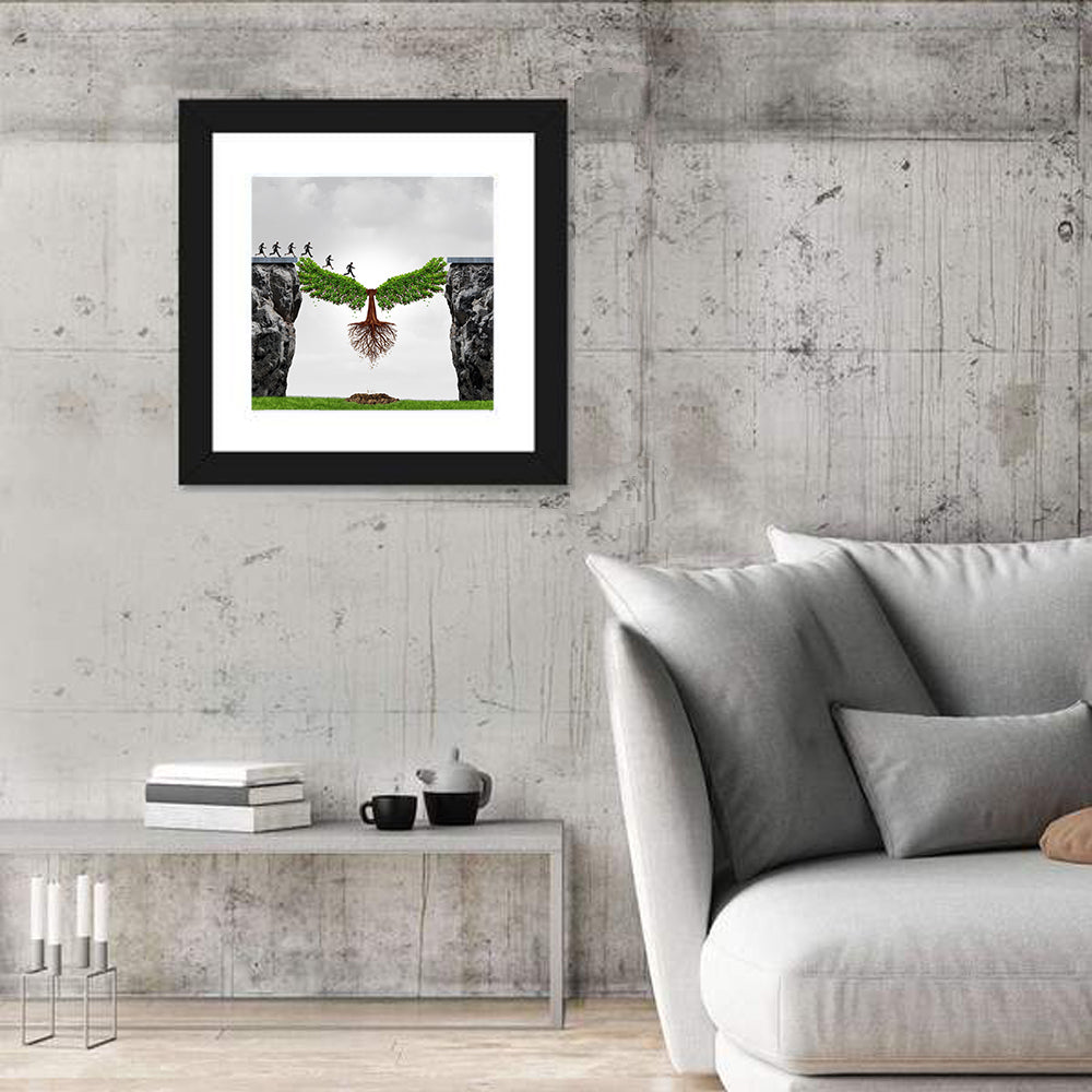 Winged Tree Over Chasm Wall Art