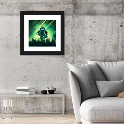 Towering Sci Fi Warrior Wall Art