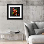 Sausage Ring on Black Cutting Board Wall Art