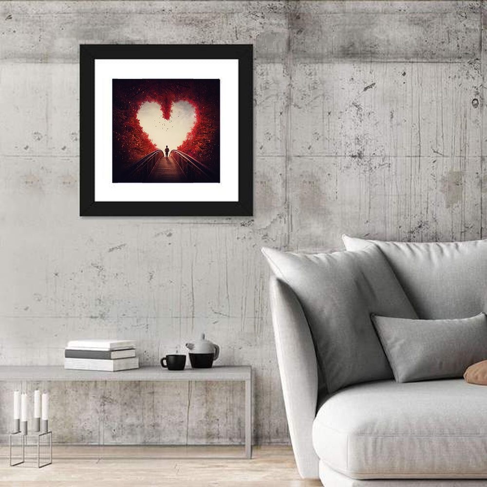 Heart Shaped Forest Path Wall Art