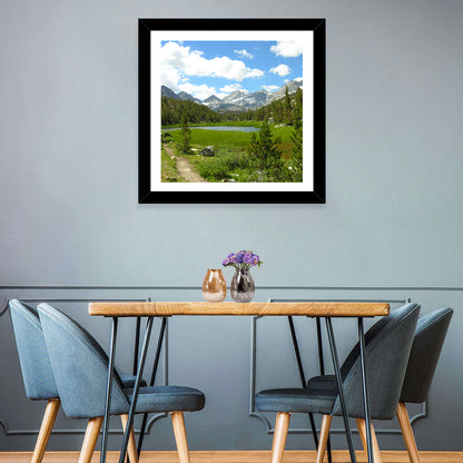 Sierra Nevada Trail to Snow Capped Peaks Wall Art