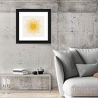 Golden Sunburst Boho Minimalist Wall Art