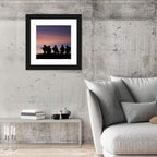 Soldiers Silhouetted at Sunset Wall Art