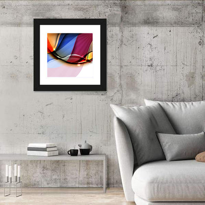Glowing Wave Abstraction Wall Art