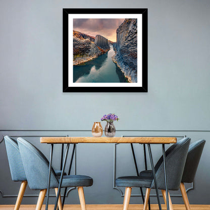 Studlagil Canyon at Sunset Wall Art