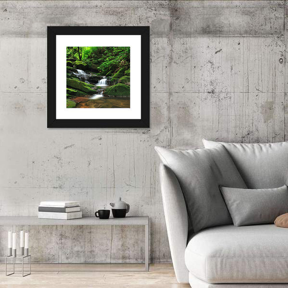 Mossy Rainforest Stream Wall Art