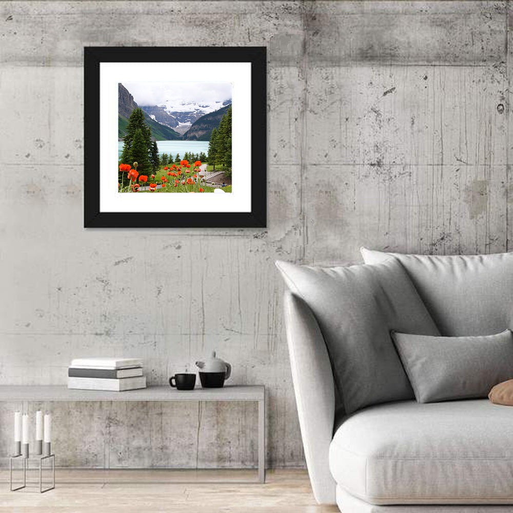 Lake Louise Poppies Wall Art