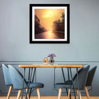 Windy Misty Forest Road Wall Art