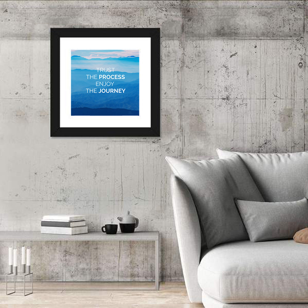 Trust the Process Mountain Layers Wall Art