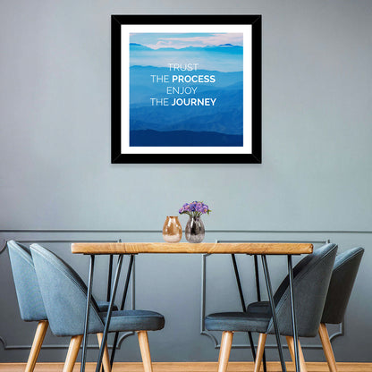 Trust the Process Mountain Layers Wall Art