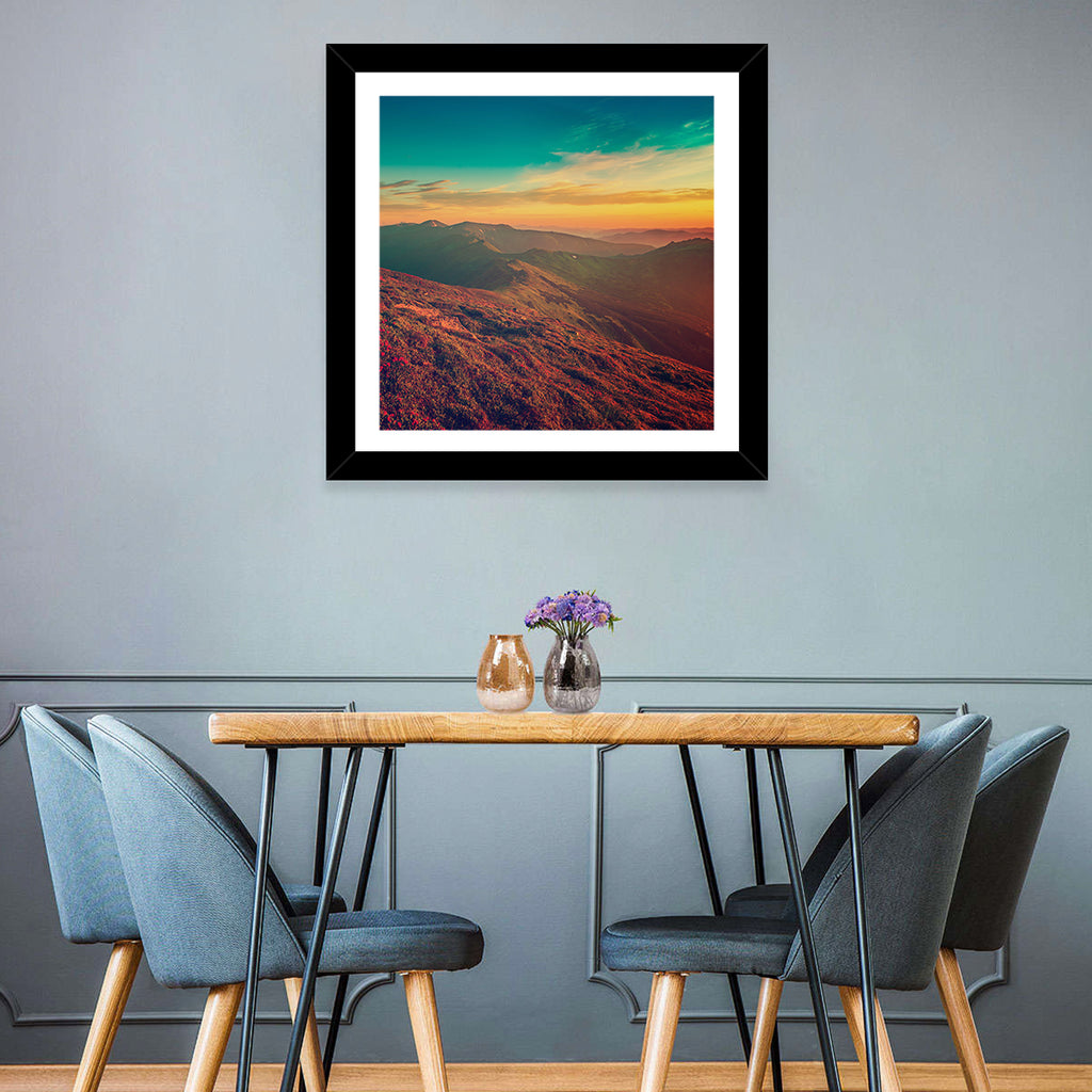 Alpine Rhododendrons at Golden Sunrise Wall Art
