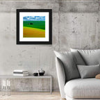 Golden Field and Green Hillside Wall Art