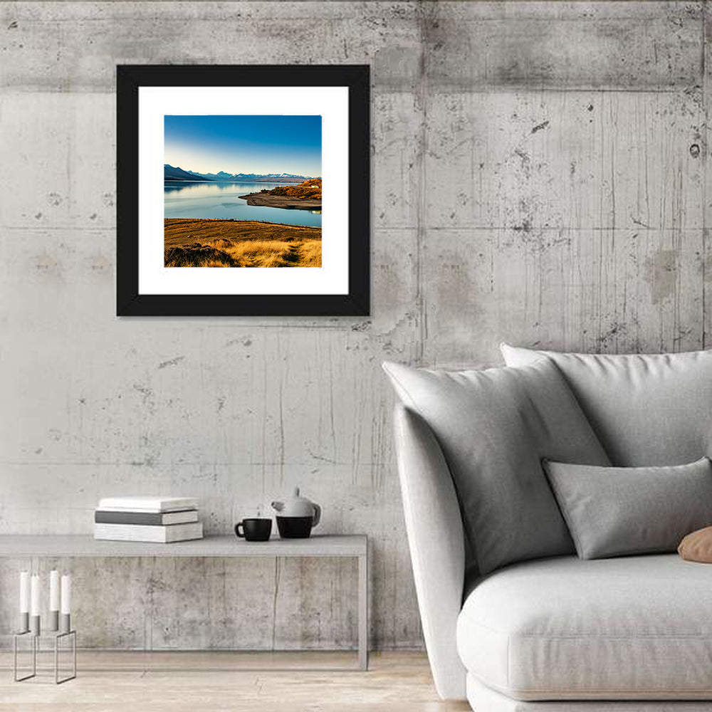 Lake Pukaki Golden Hour with Mount Cook Wall Art