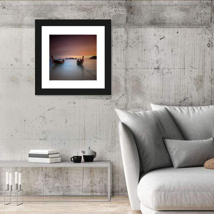 Phi Phi Longtail Boats at Golden Hour Wall Art