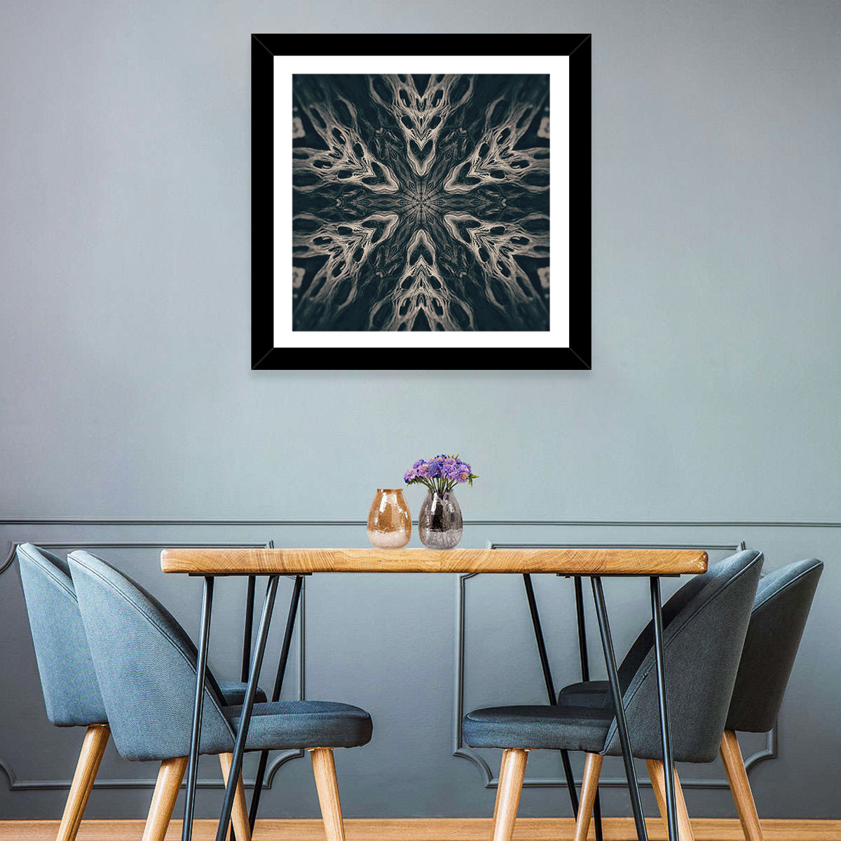 Black Gothic Demon Mandala Wall Art