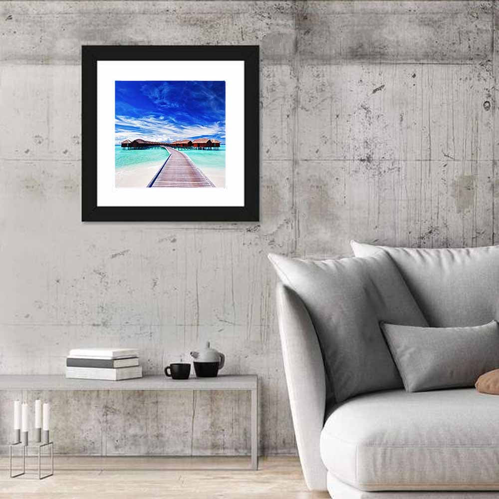 Maldives Overwater Bungalows Wall Art