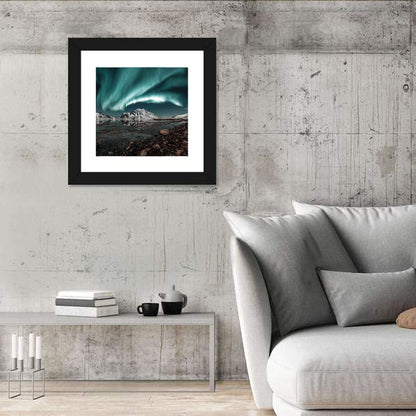 Lofoten Aurora Reflection Wall Art