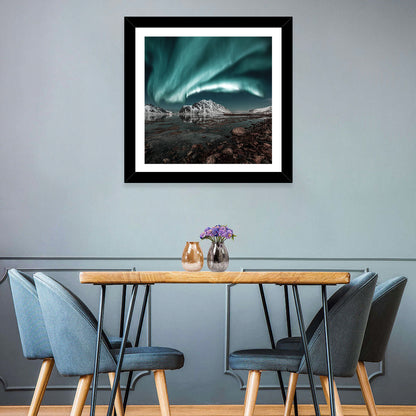 Lofoten Aurora Reflection Wall Art