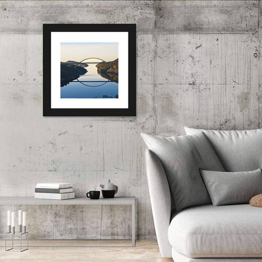 Svinesund Bridge at Golden Hour Wall Art