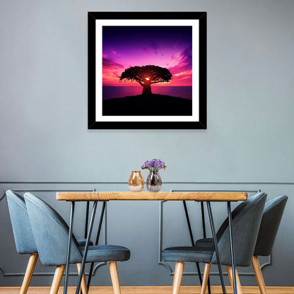 Baobab Sunset Silhouette Wall Art
