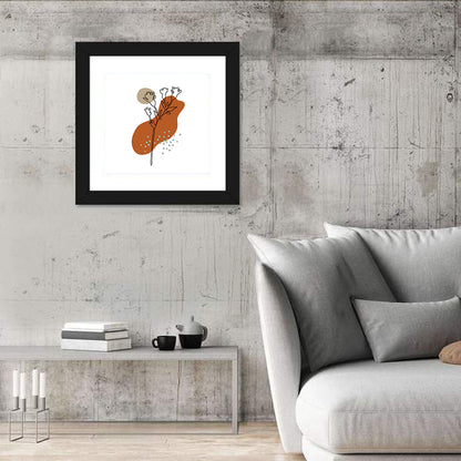 Terracotta Meadow Foliage Wall Art