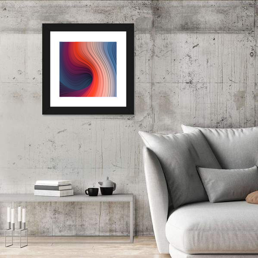 Gradient Wave Vortex Wall Art
