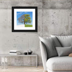 Split Season Tree Landscape Wall Art