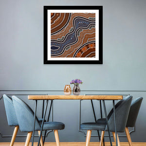 Aboriginal Style River Wall Art